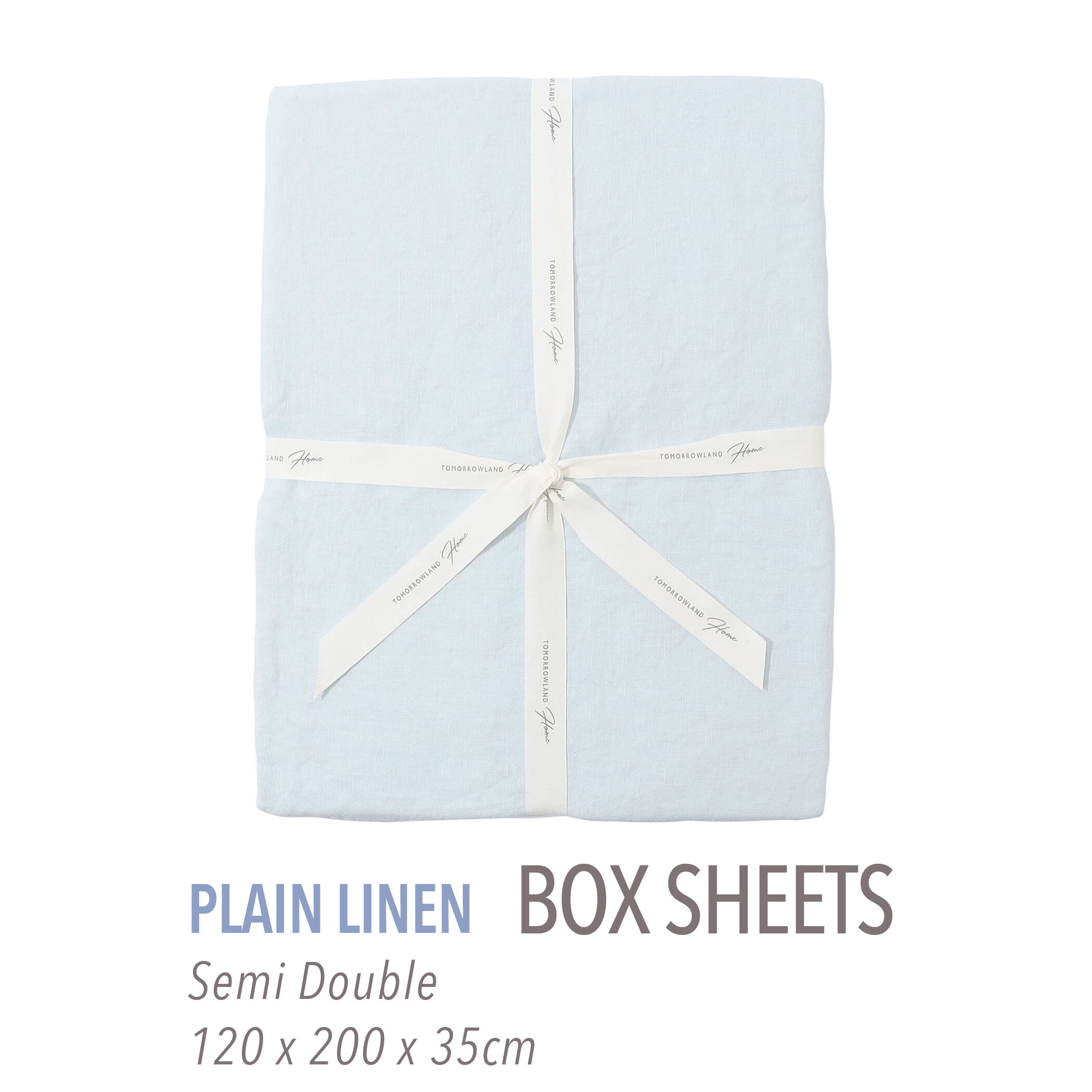 プレーンリネン ボックスシーツ（セミダブル）｜トゥモローランド 公式通販