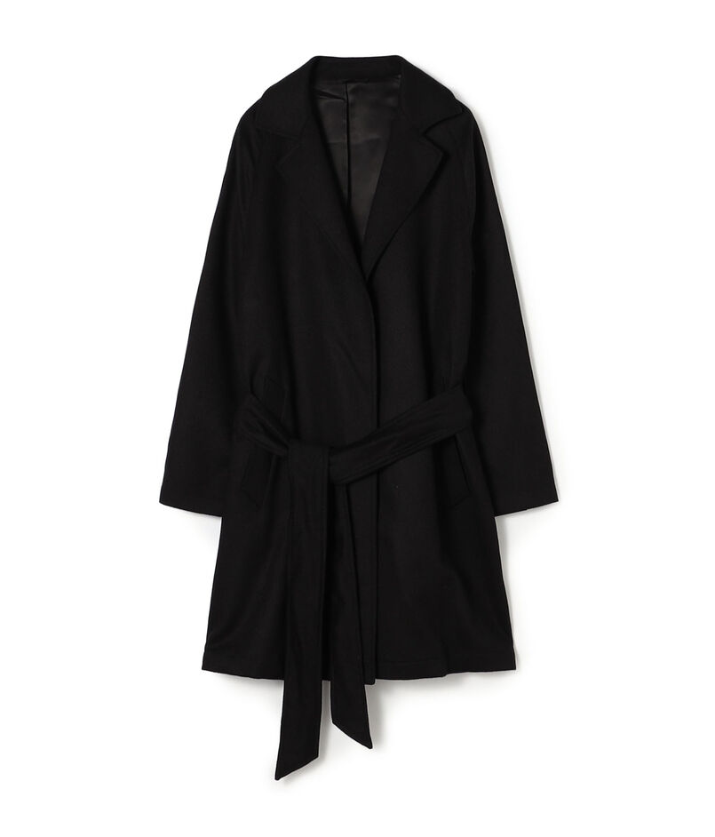 ERRICO FORMICOLA ウール ボタンレスベルテッドコート