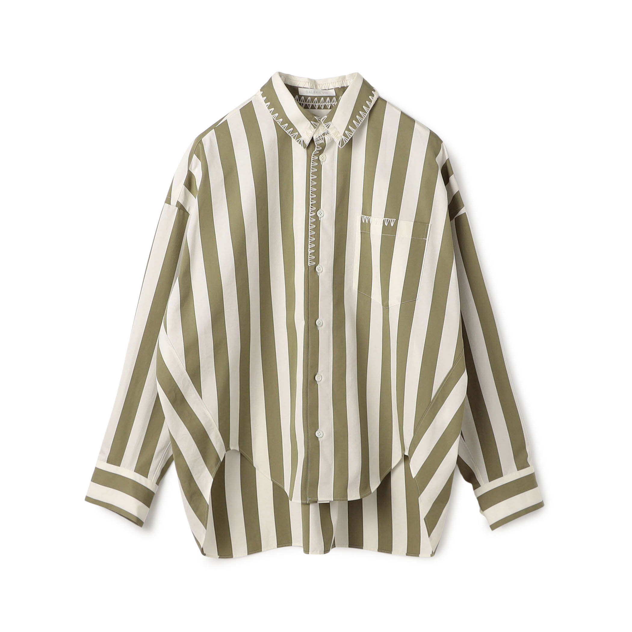 パラソルストライプ シェルシルエットシャツ｜トゥモローランド 公式通販