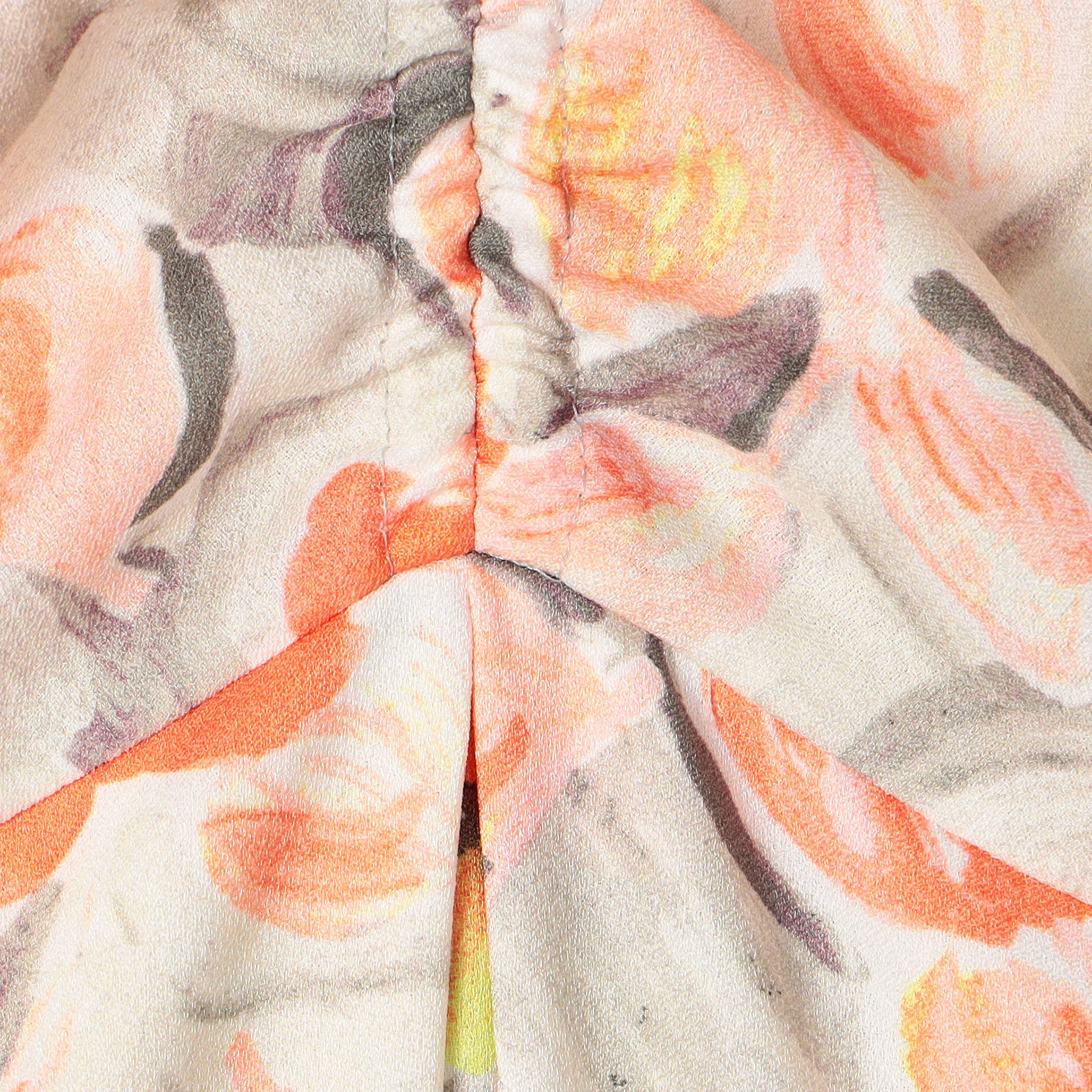 □スプリングフラワープリント ドロストギャザーワンピース