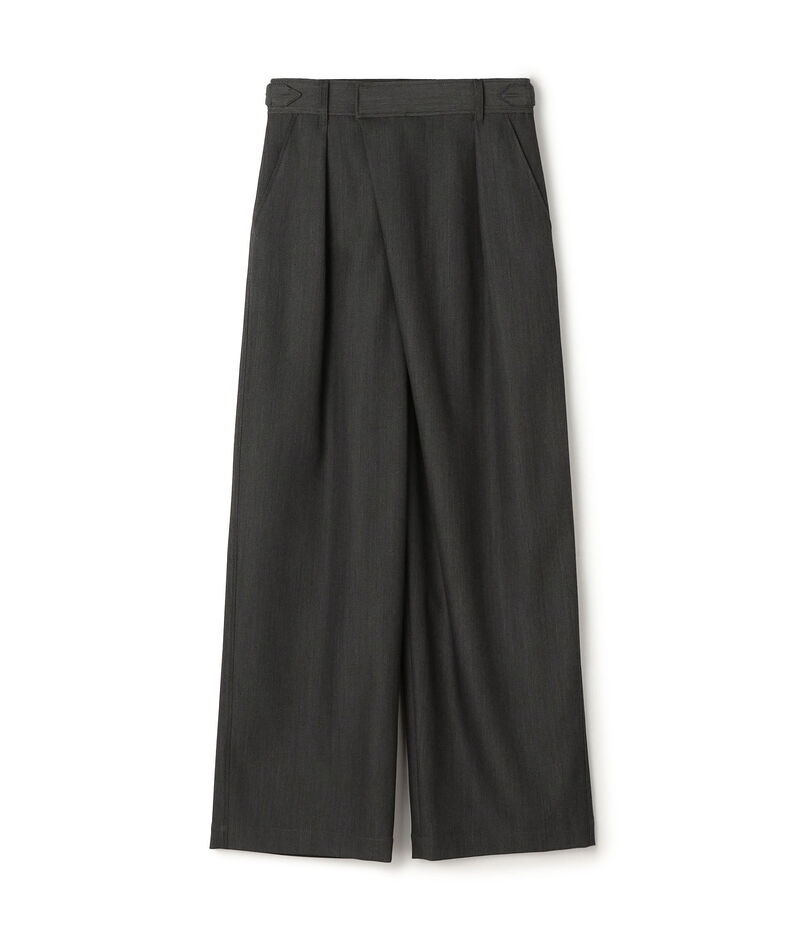 ポリエステルウールドスキン アシンメトリーパンツ