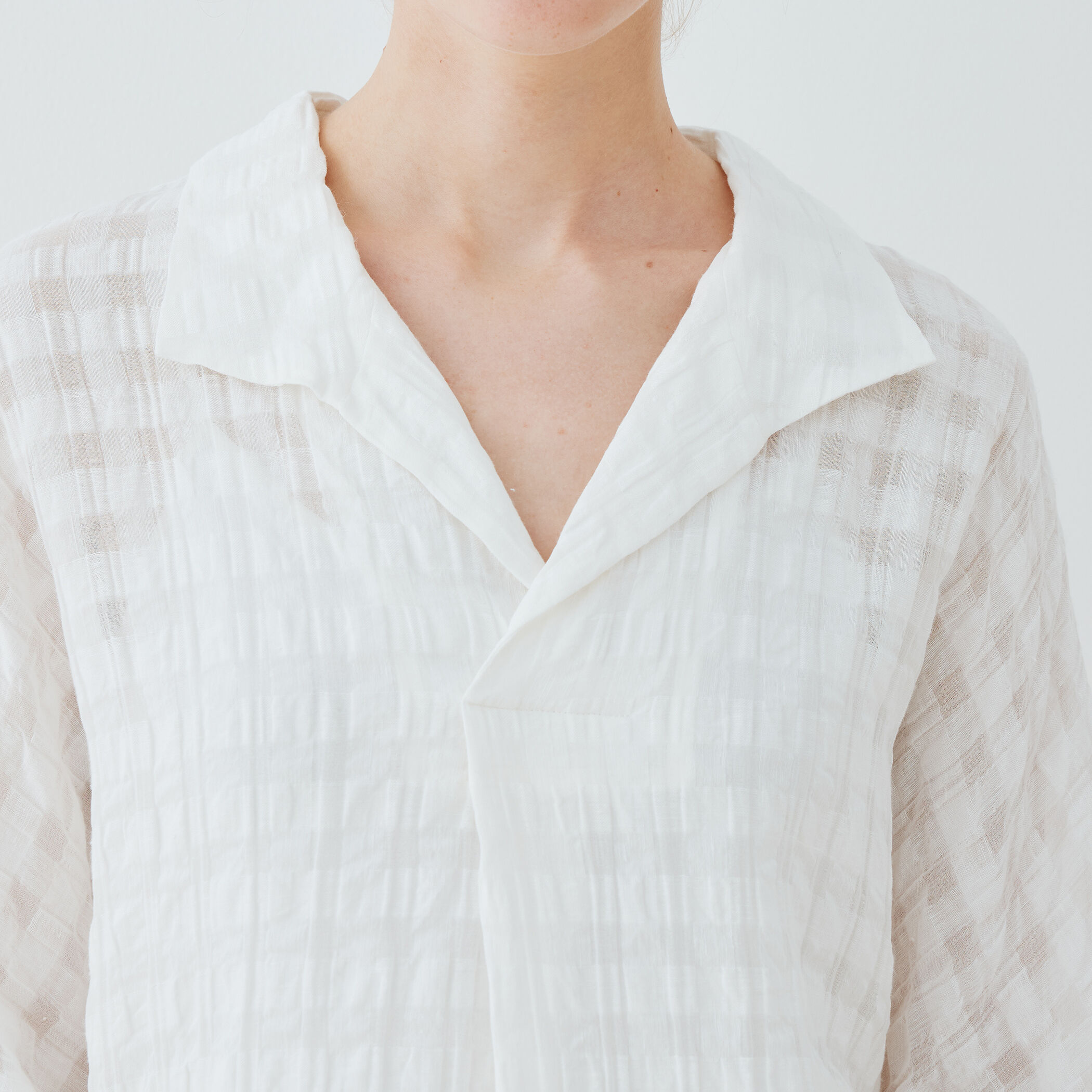 シアーチェック ワイドシャツ｜トゥモローランド 公式通販