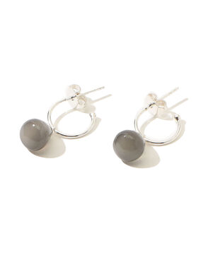 mounir grey moonstone ピアス