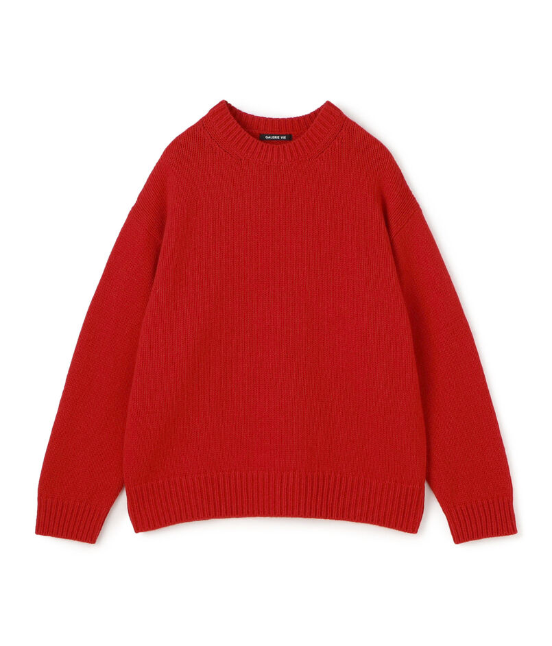 ファインウールクルーネックニット