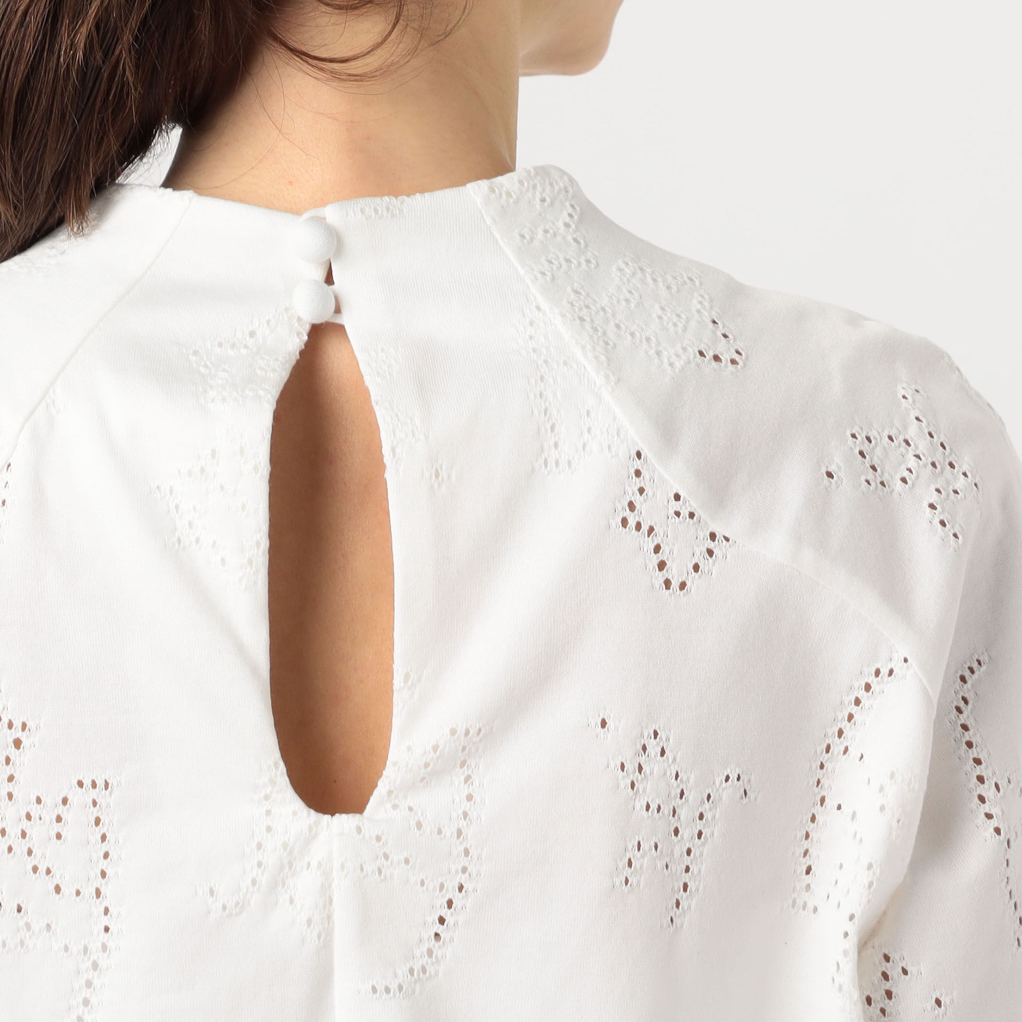 Mame Kurogouchi Eyelet Jersey Jacquard Top｜トゥモローランド