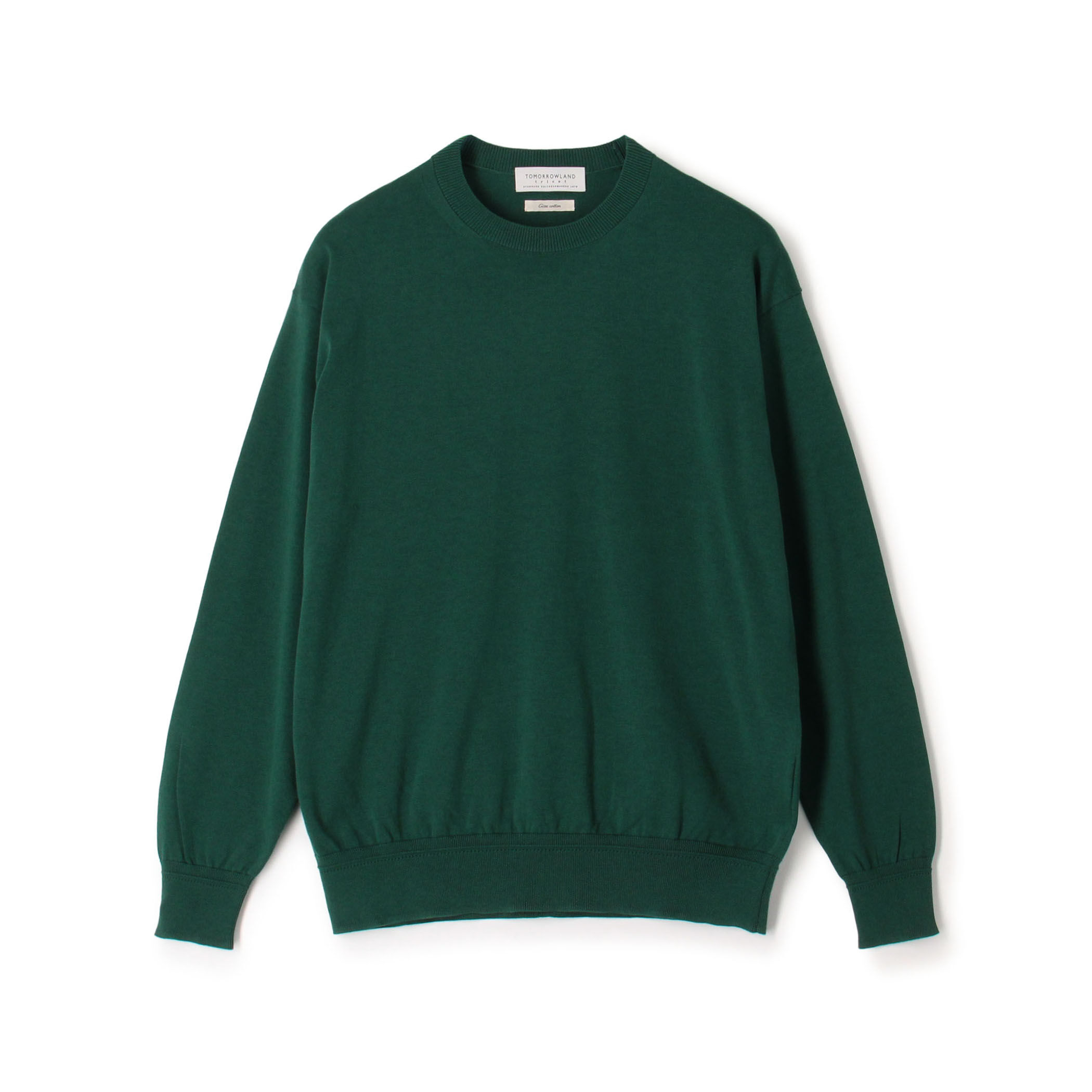 TOMORROWLAND tricot ギザコットン クルーネックプルオーバーニット
