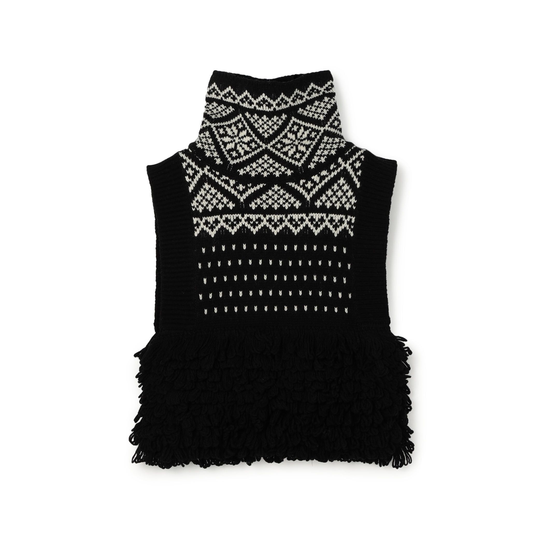 HYKE NORDIC VEST ハイネック ニットベスト｜トゥモローランド 公式サイト
