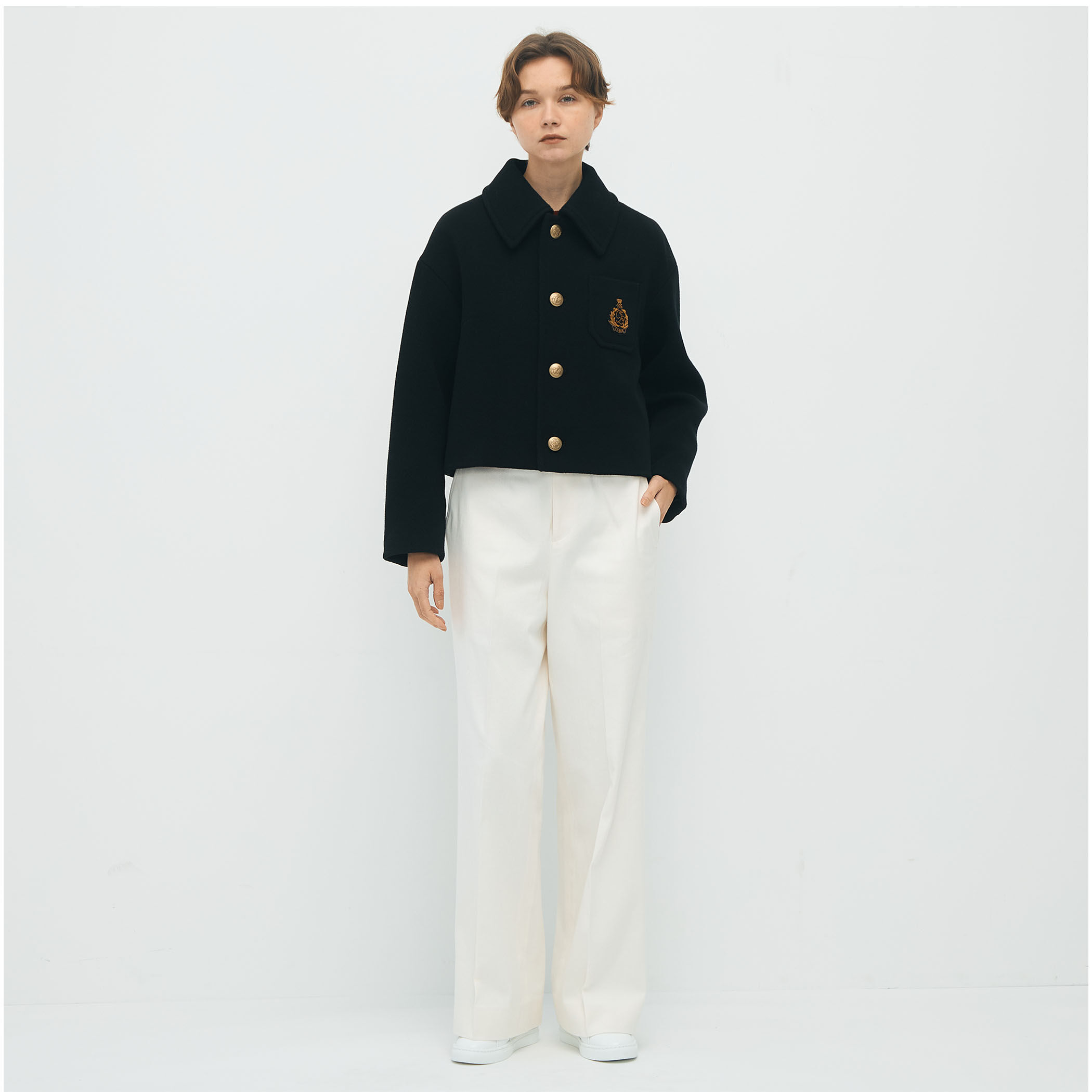 トゥモローランド　ショート丈ジャケット　36 WOOL KARSEY ショートジャケット｜トゥモローランド 公式通販