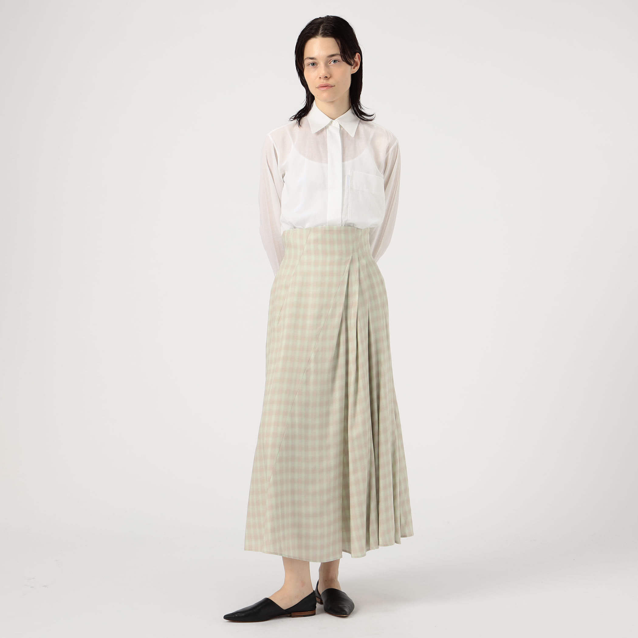 【超美品】mame kurogouchi ペプラムスカート　ベージュ Mame Kurogouchi