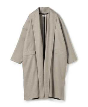 カシミヤリネン ショールカラーコート