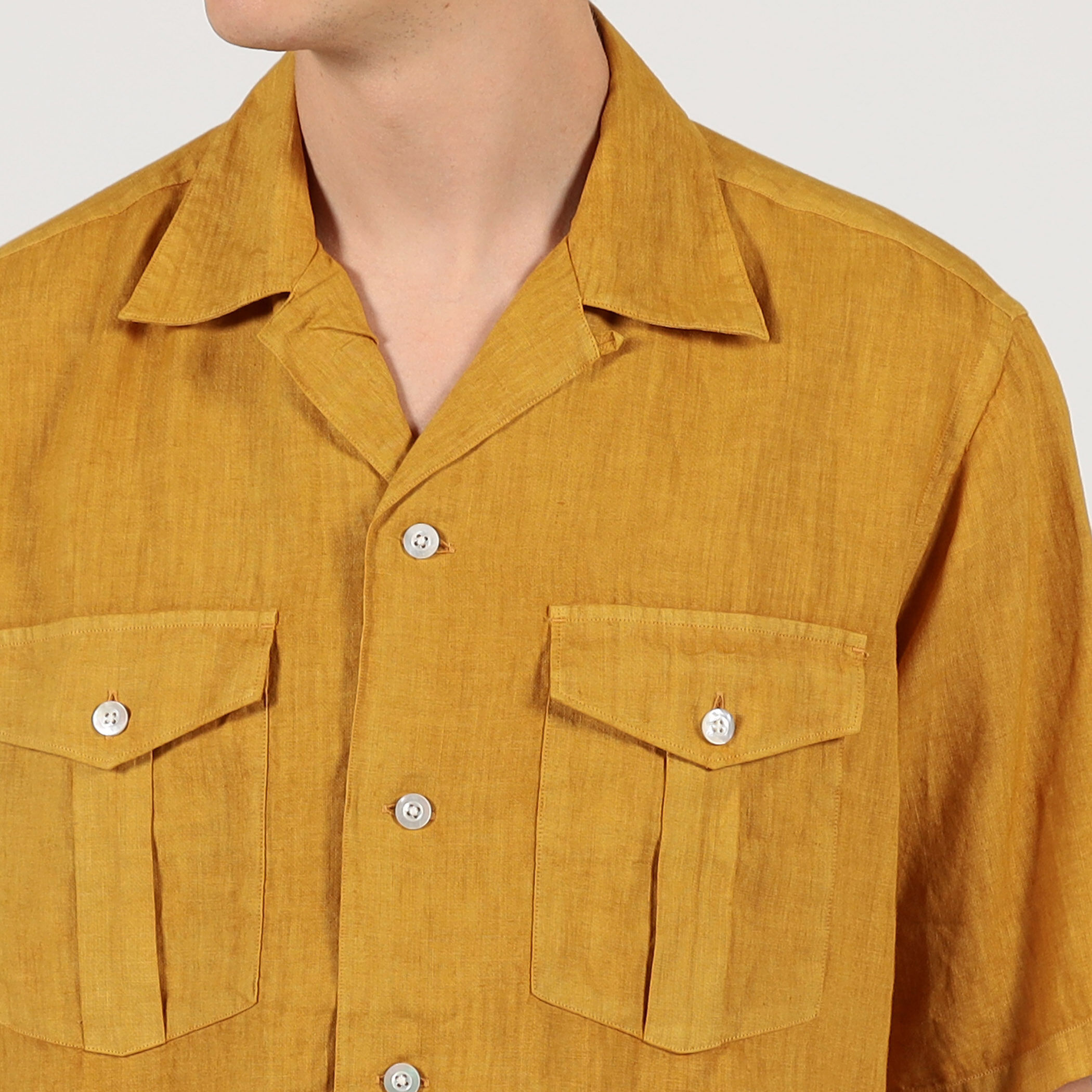 リネン ダブルポケットハーフスリーブシャツ｜トゥモローランド