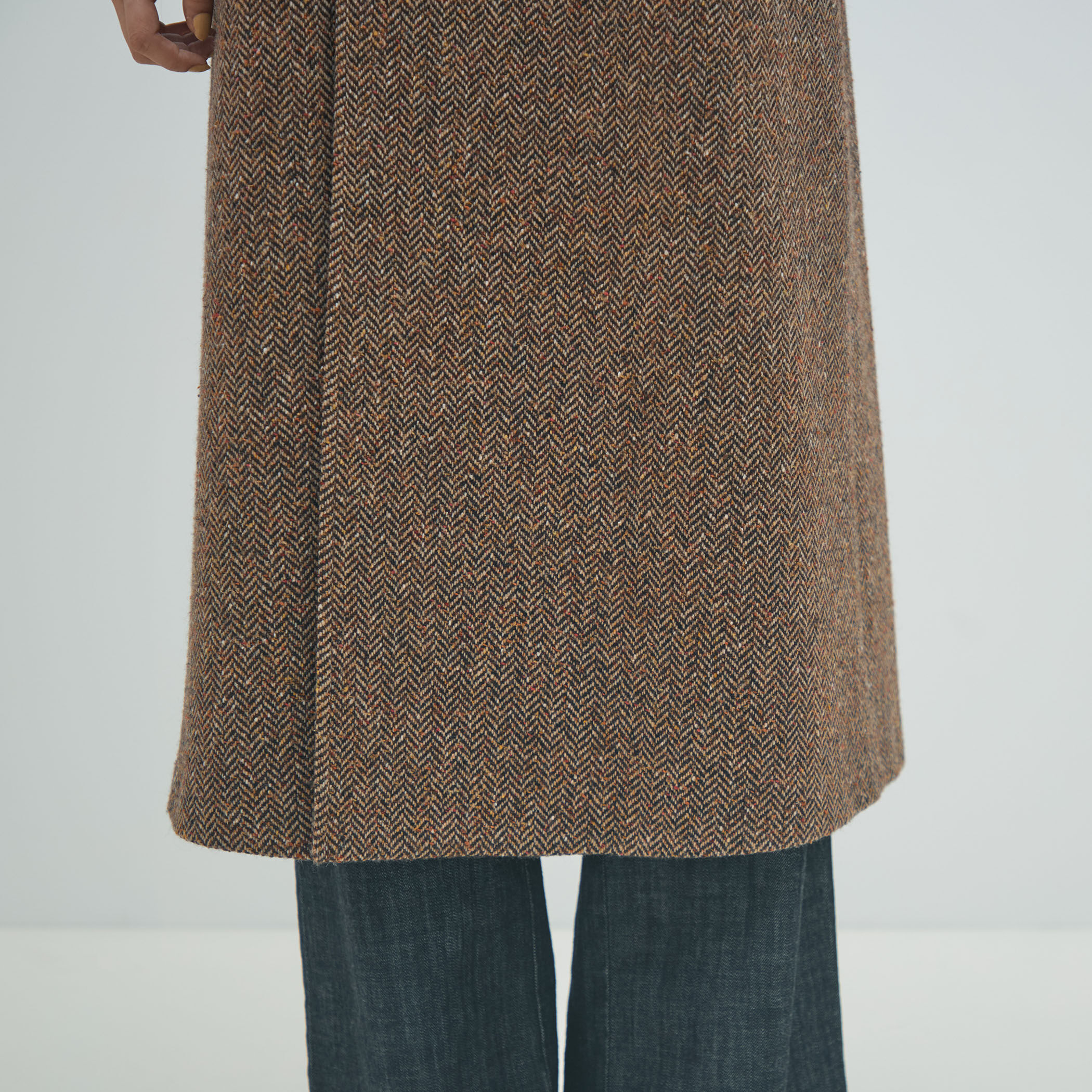 WEB先行予約】カラーネップヘリンボーン ダブルブレストロング