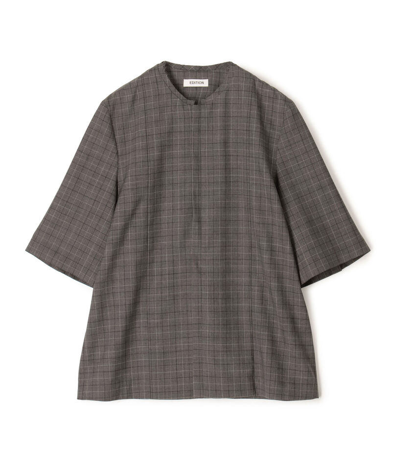 Super120'sウォッシャブルウール ハーフスリーブシャツ