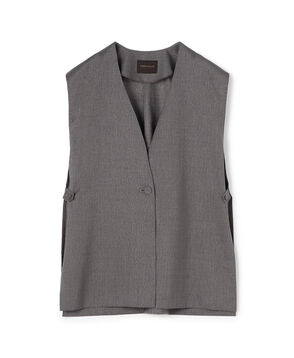 ラメグレー Vネックジレ