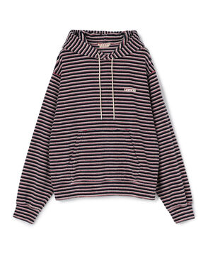 MARNI ポリエステルコットンパイル ボーダーフーディ