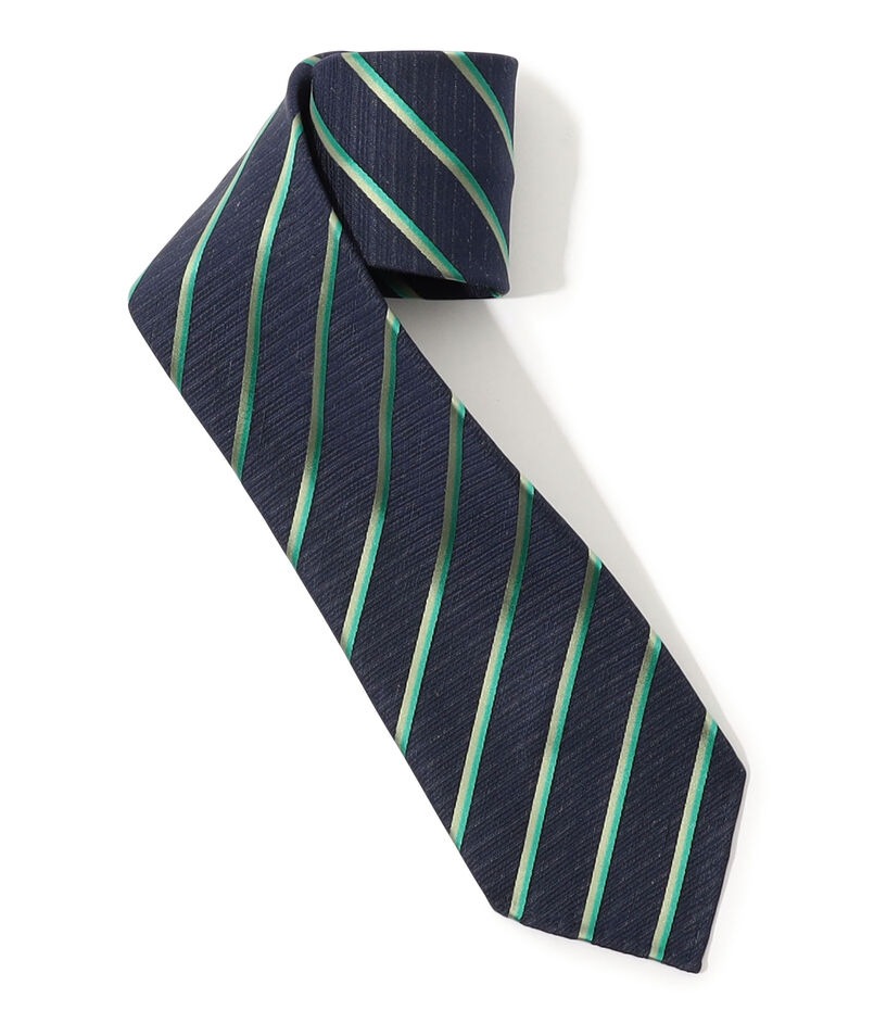 TOMORROWLAND MADE IN ITALY リネンシルク レジメンタルネクタイ