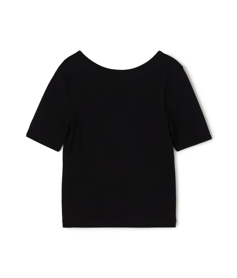 シルキーリブ ボートネックプルオーバー