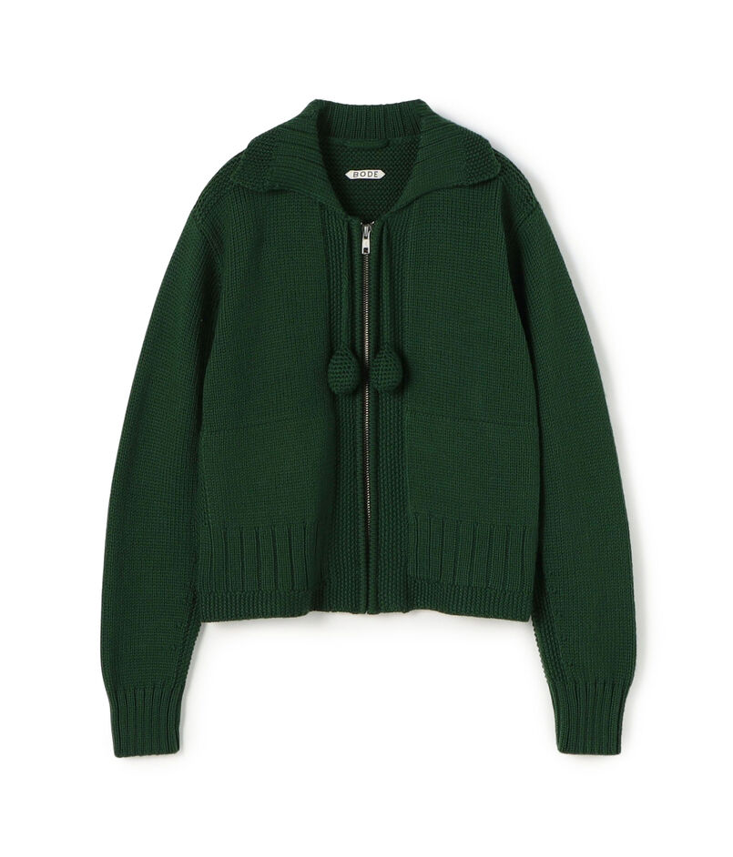 BODE MARION TASSEL ジップアップカーディガン