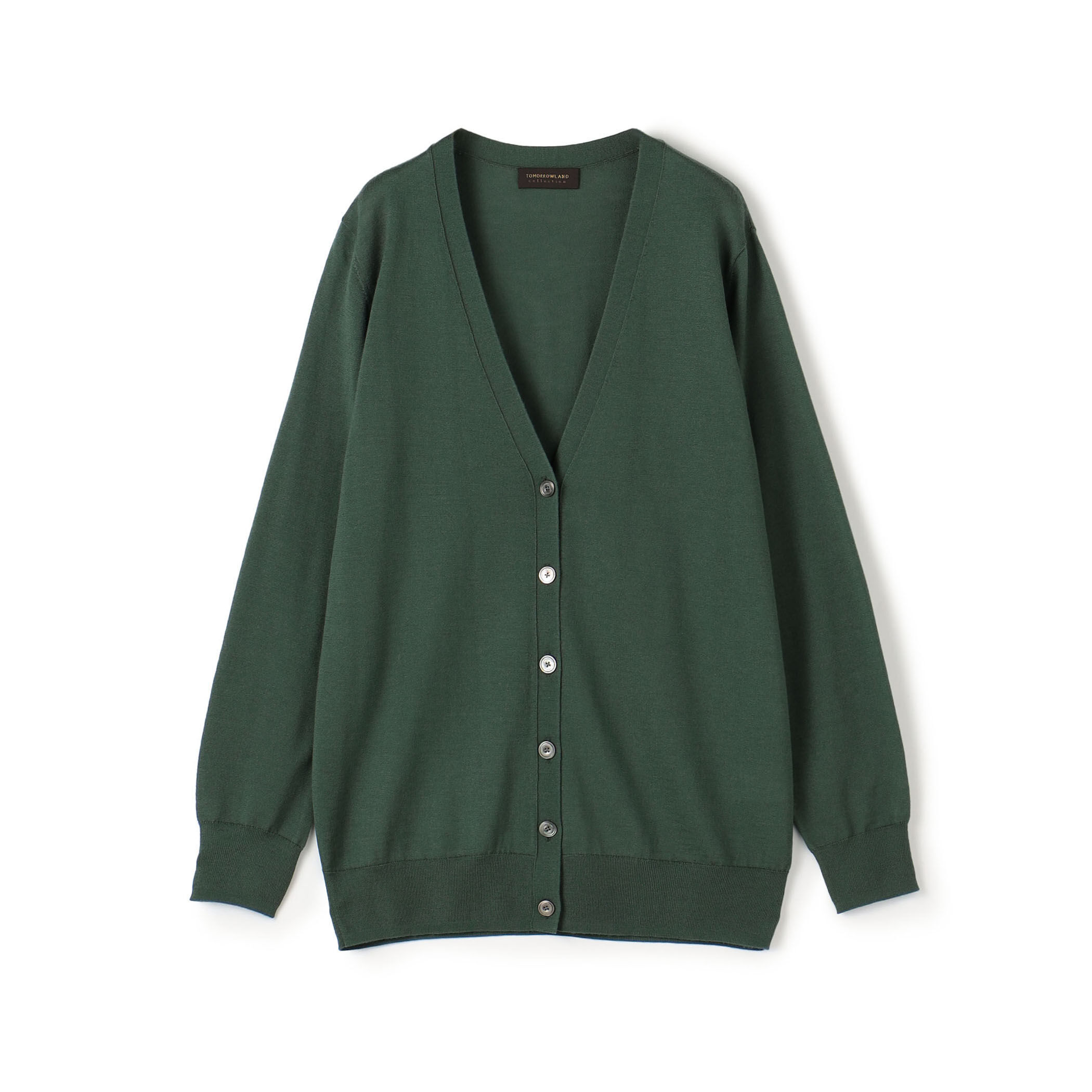 エクストラファインウール Vネックカーディガン｜トゥモローランド