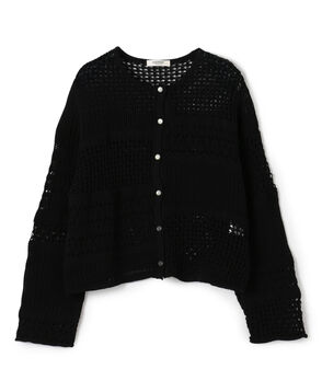 【WEB限定】コットンレーシー クルーネックカーディガン