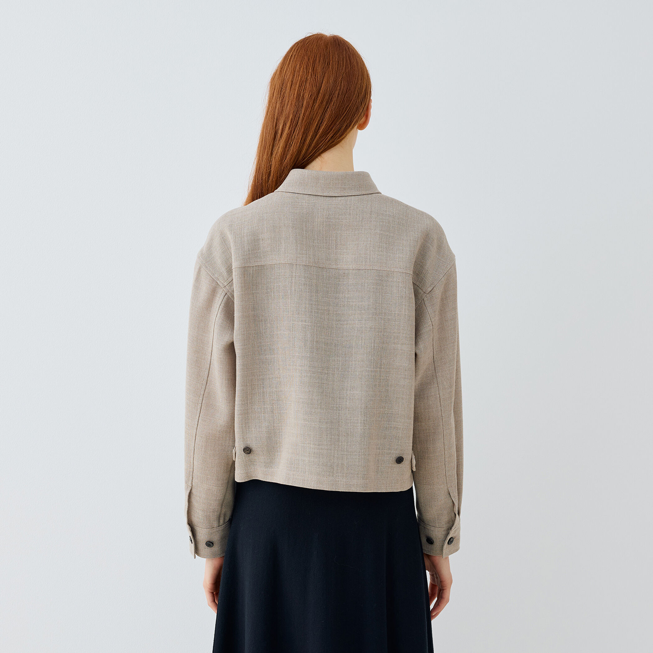 リネンテクスチャー ジップアップジャケット｜トゥモローランド 公式通販