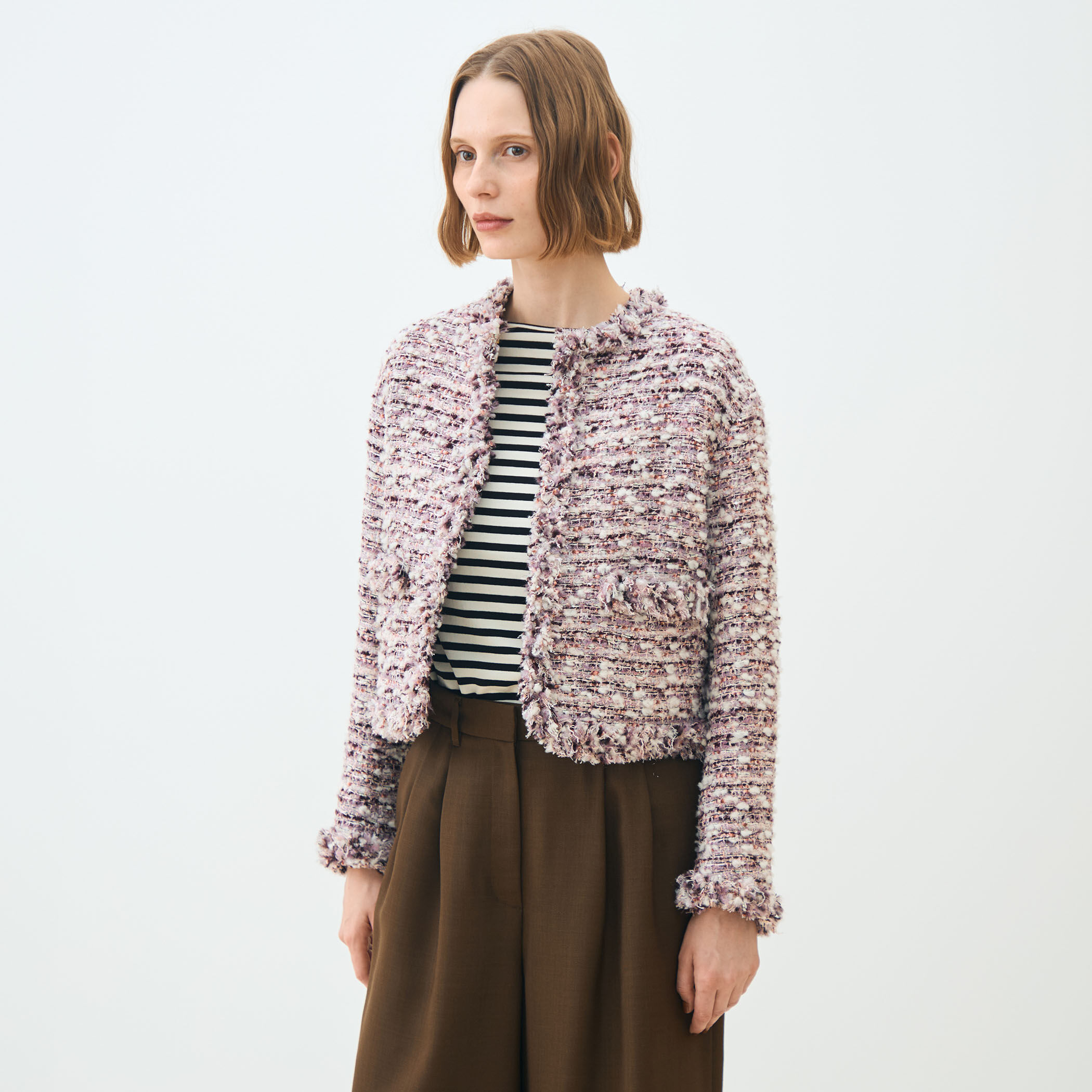 ライラックファンシー フリンジカラーレスジャケット