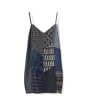 MALION vintage  tie patchwork dress パッチワークドレス