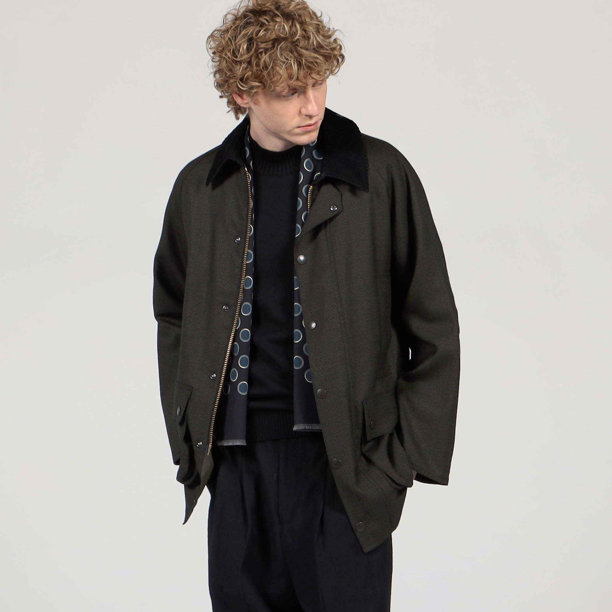 別注】Barbour CL BEAUFORT ウールブルゾン DORMEIUL