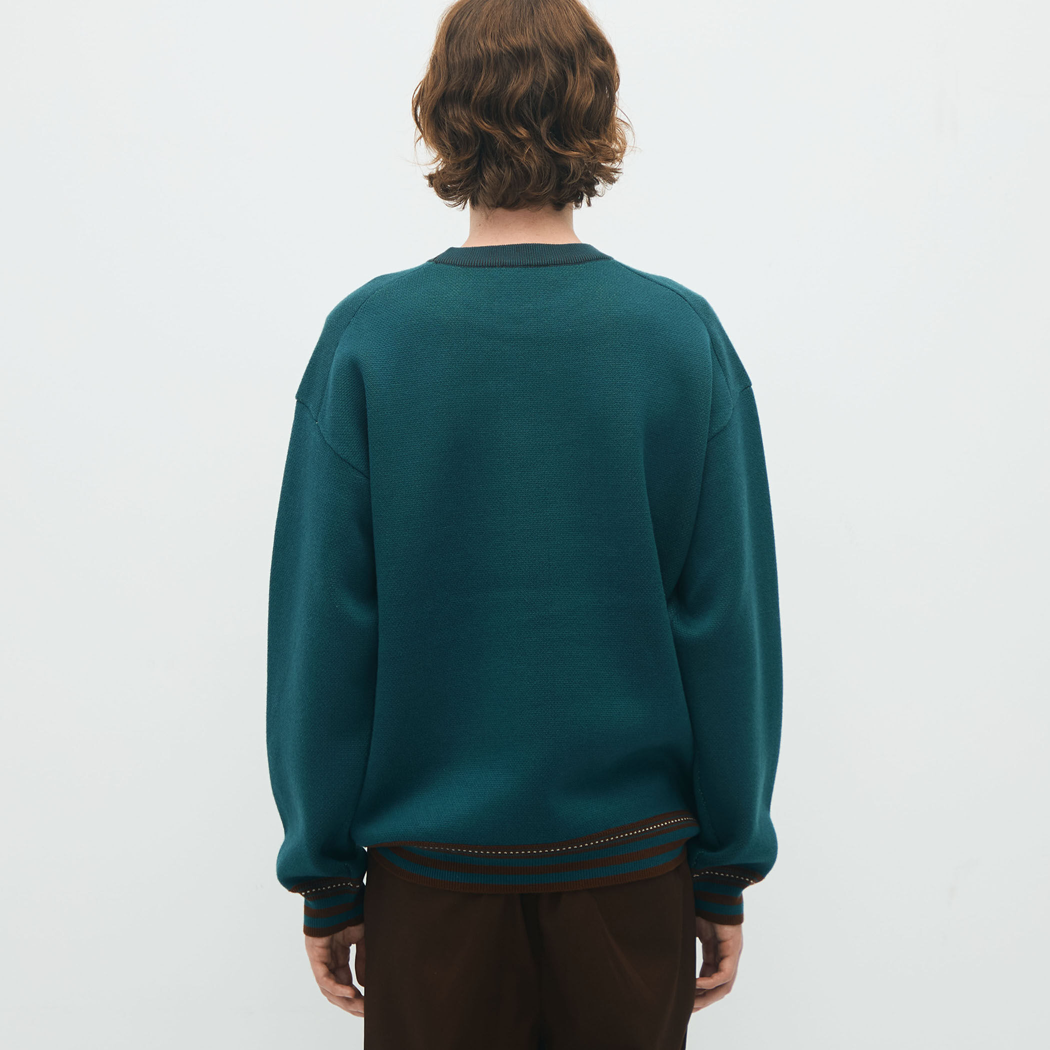 CABaN コットンカシミヤジャカード JAZZ WOODBASE クルーネックプル