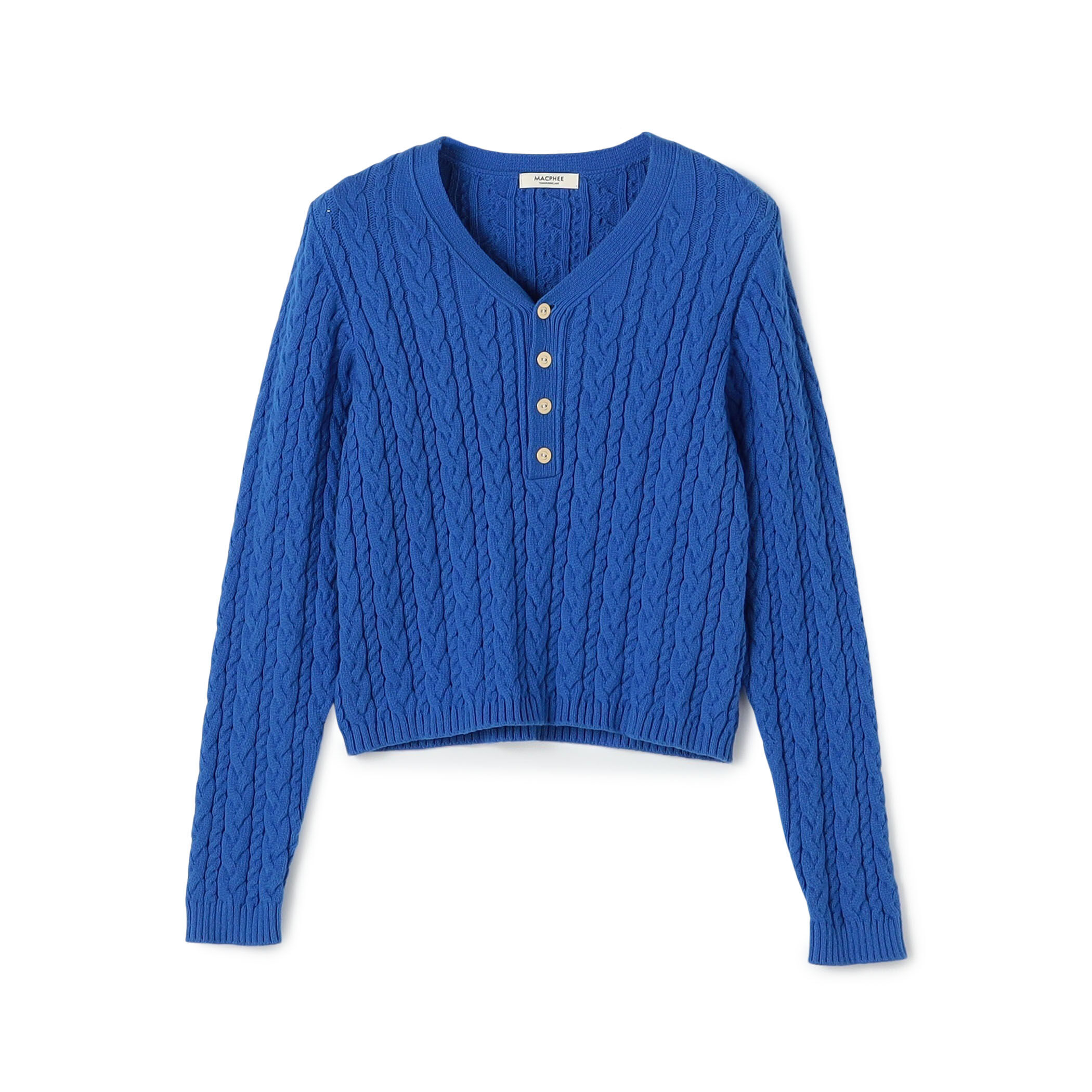 ハイブリットコットンケーブル Vネックプルオーバー｜トゥモローランド