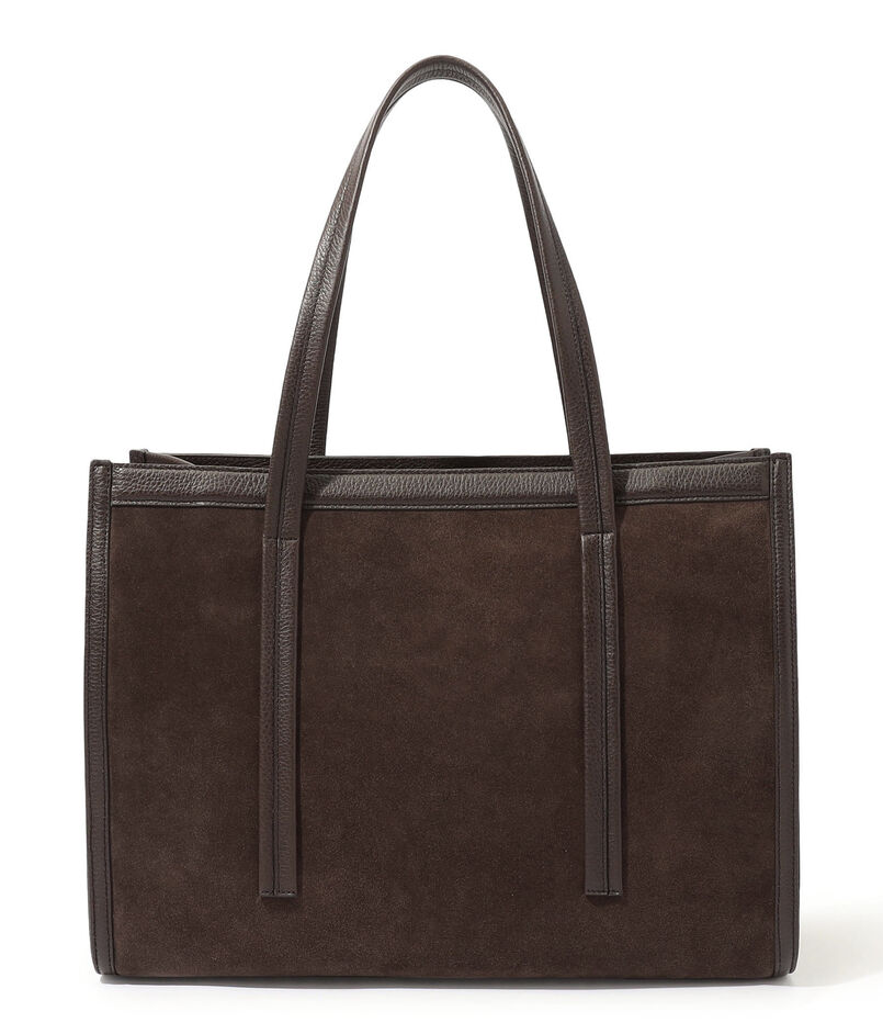 TOMORROWLAND シュリンクレザー×スウェードコンビ トートバッグ