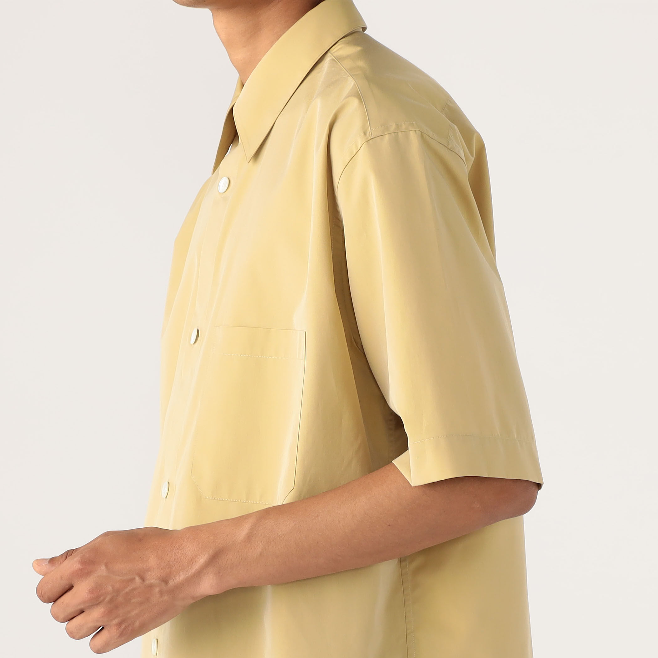 CABaN コットン シャンブレー ハーフスリーブシャツ CABaN コットン シャンブレー ハーフスリーブシャツ