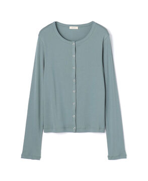 スモールライトリブ クルーネックカーディガン