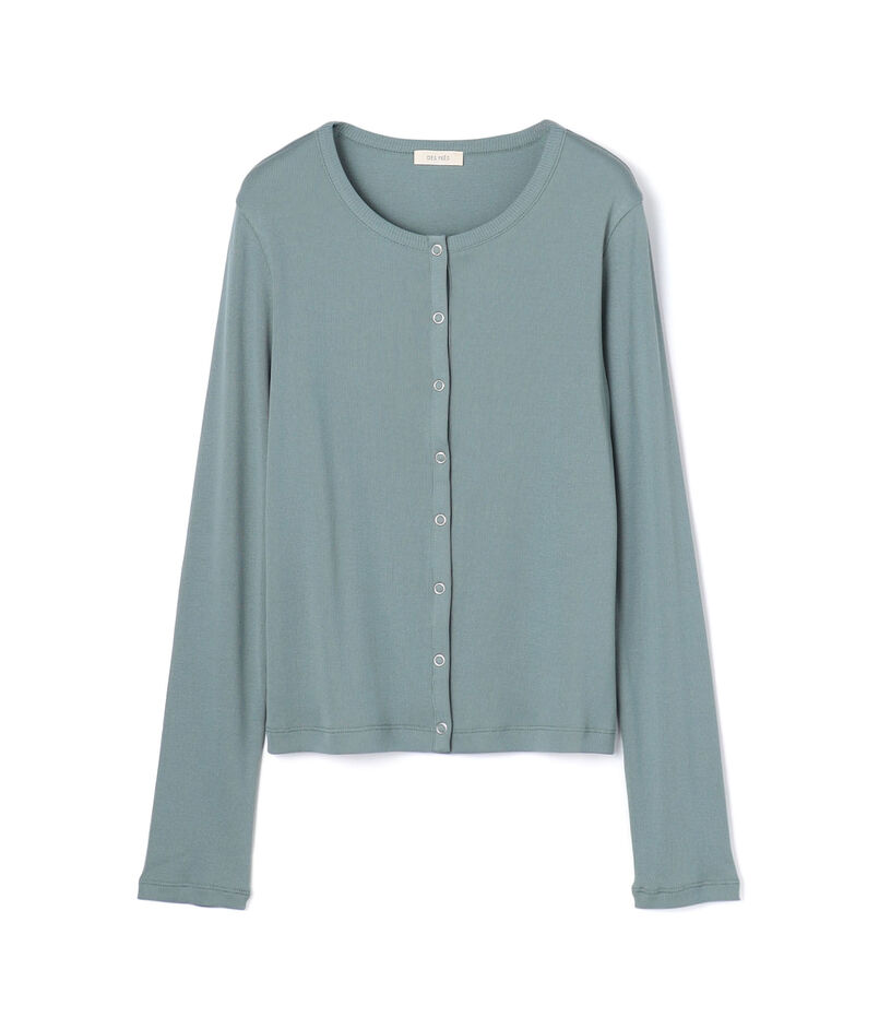 スモールライトリブ クルーネックカーディガン