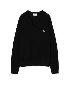ウールアクリル Vネックプルオーバーニット