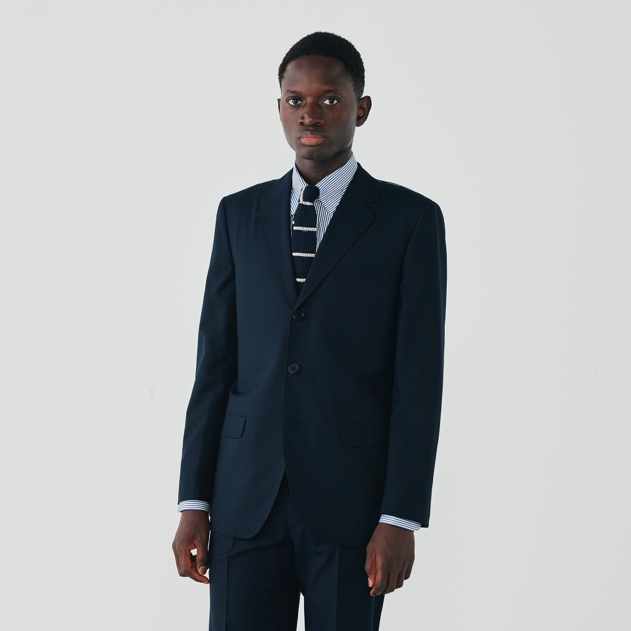 140/2コットンツイル タブカラーシャツ THOMAS MASON