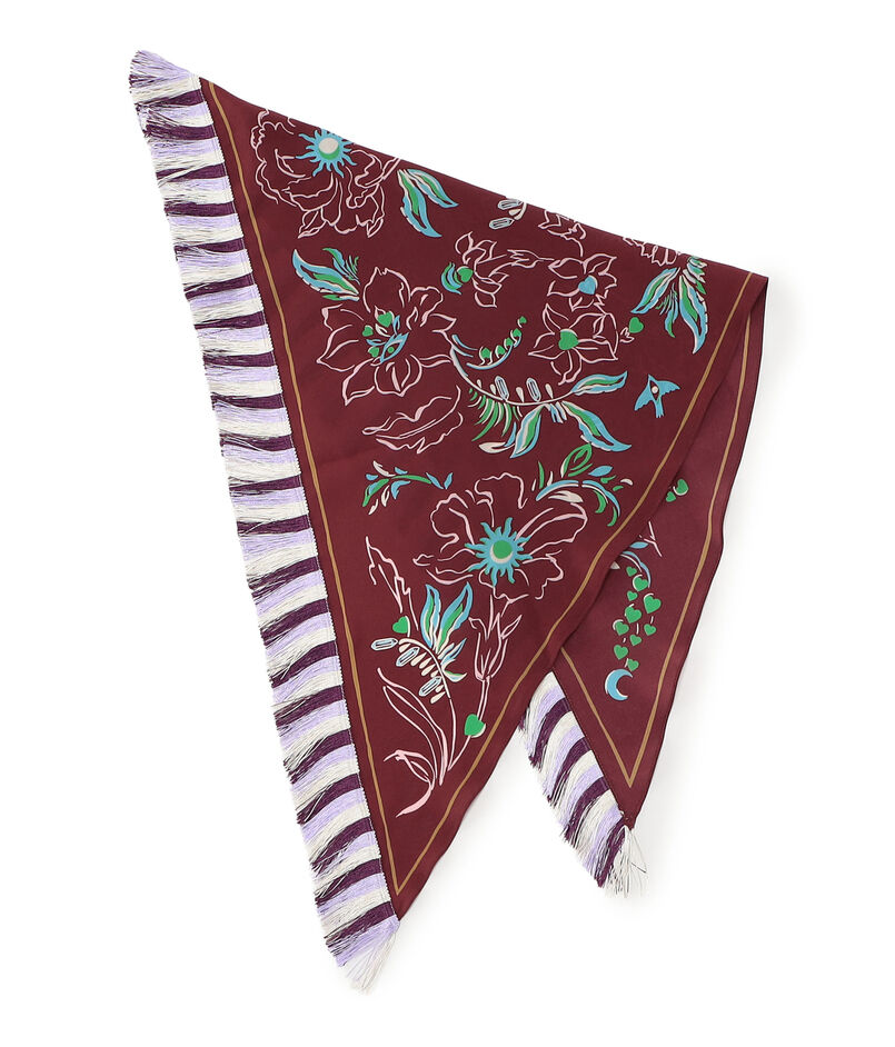 MANTERO 1902 CRAYON KINGDOM シルク フリンジスカーフ