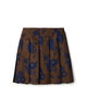 SHUSHU/TONG Patchwork Pleat SK コットンプリーツ フラワープリントスカート