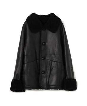 edition pourell リバーシブル ラムレザー ムートンコート