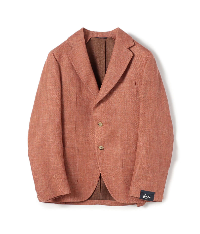 GABO リネンウール シングルブレステッド2Bジャケット