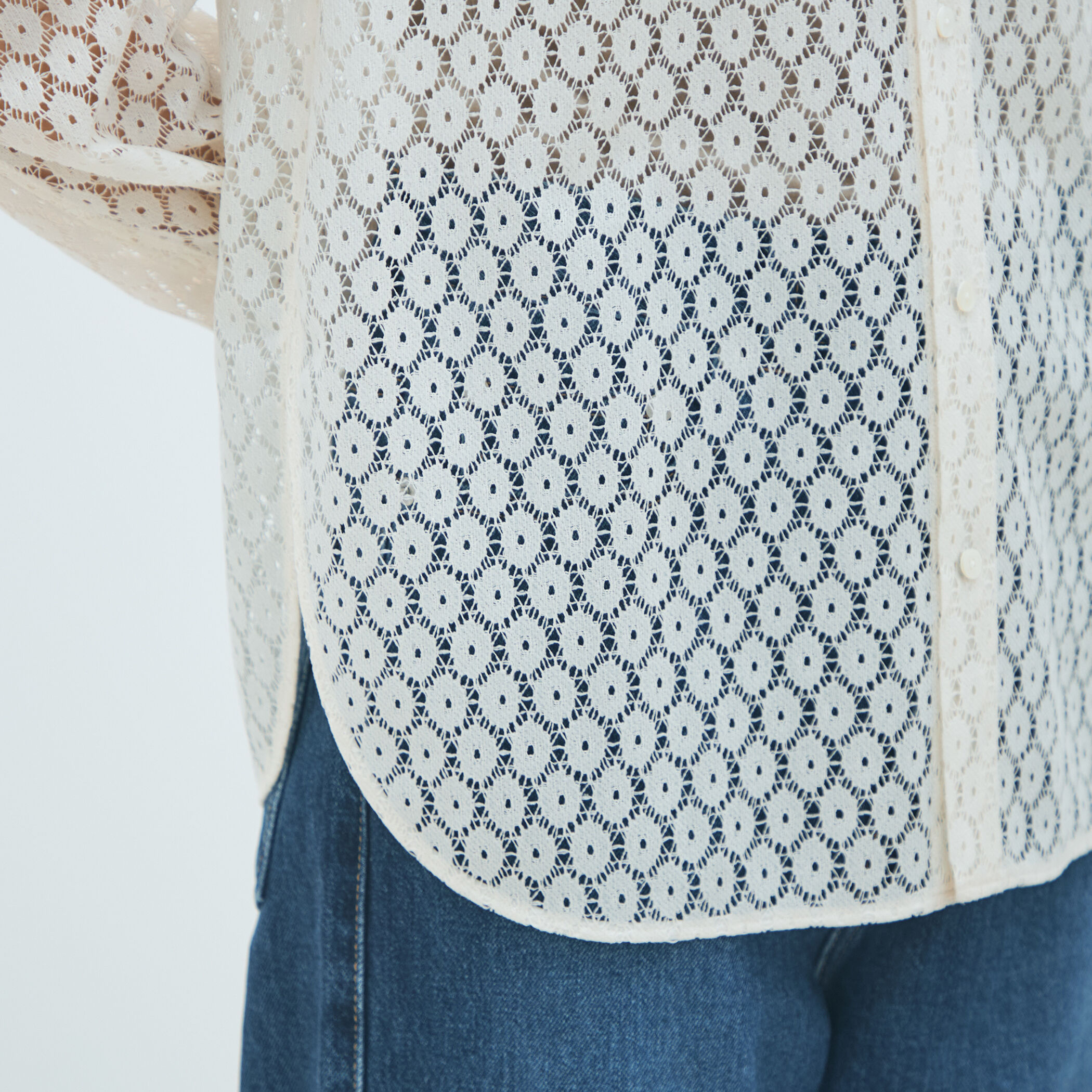 フロッキーレース レギュラーカラーシャツ｜トゥモローランド 公式通販