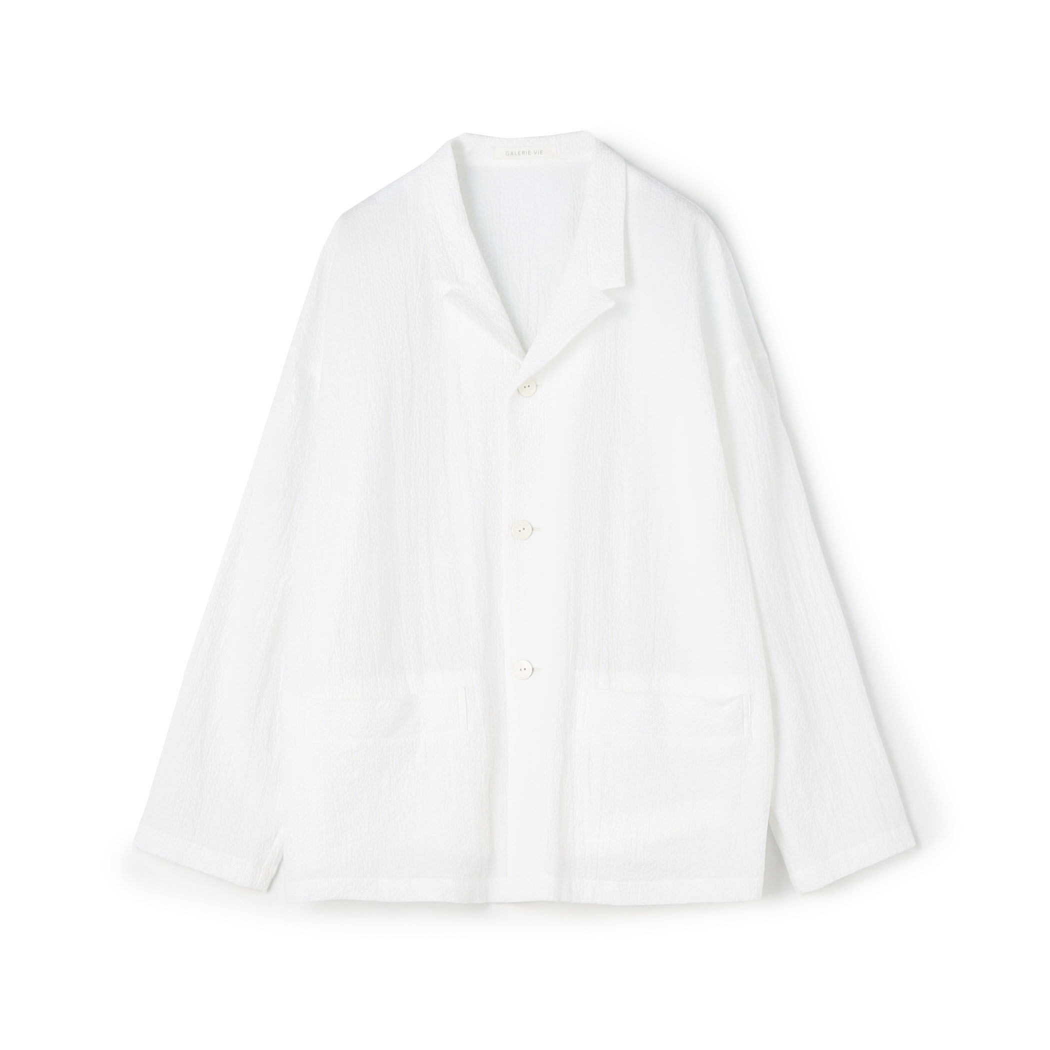 【定価3.7万/24ss】GALERIE VIE エアリーサッカー ジャケット □エアリーサッカー ワイドジャケット｜トゥモローランド 公式通販