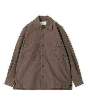 ■コットンシルク ダブルポケット シャツブルゾン