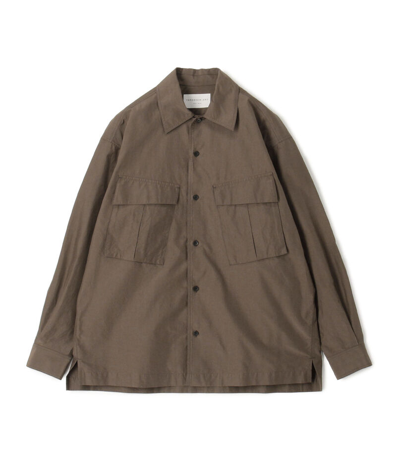 ■コットンシルク ダブルポケット シャツブルゾン