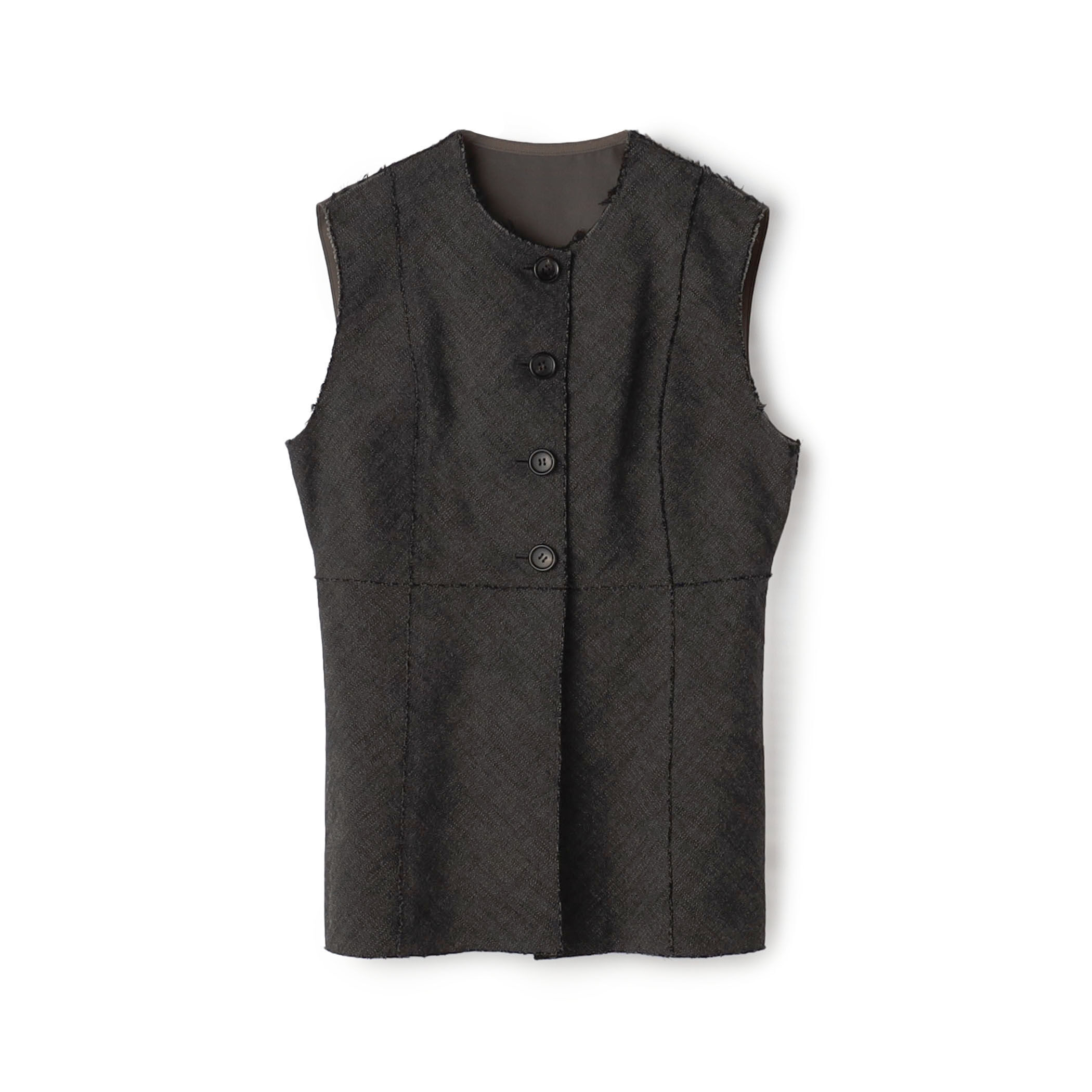 ヘリンボーンツイード カットオフコンビベスト｜トゥモローランド 公式通販