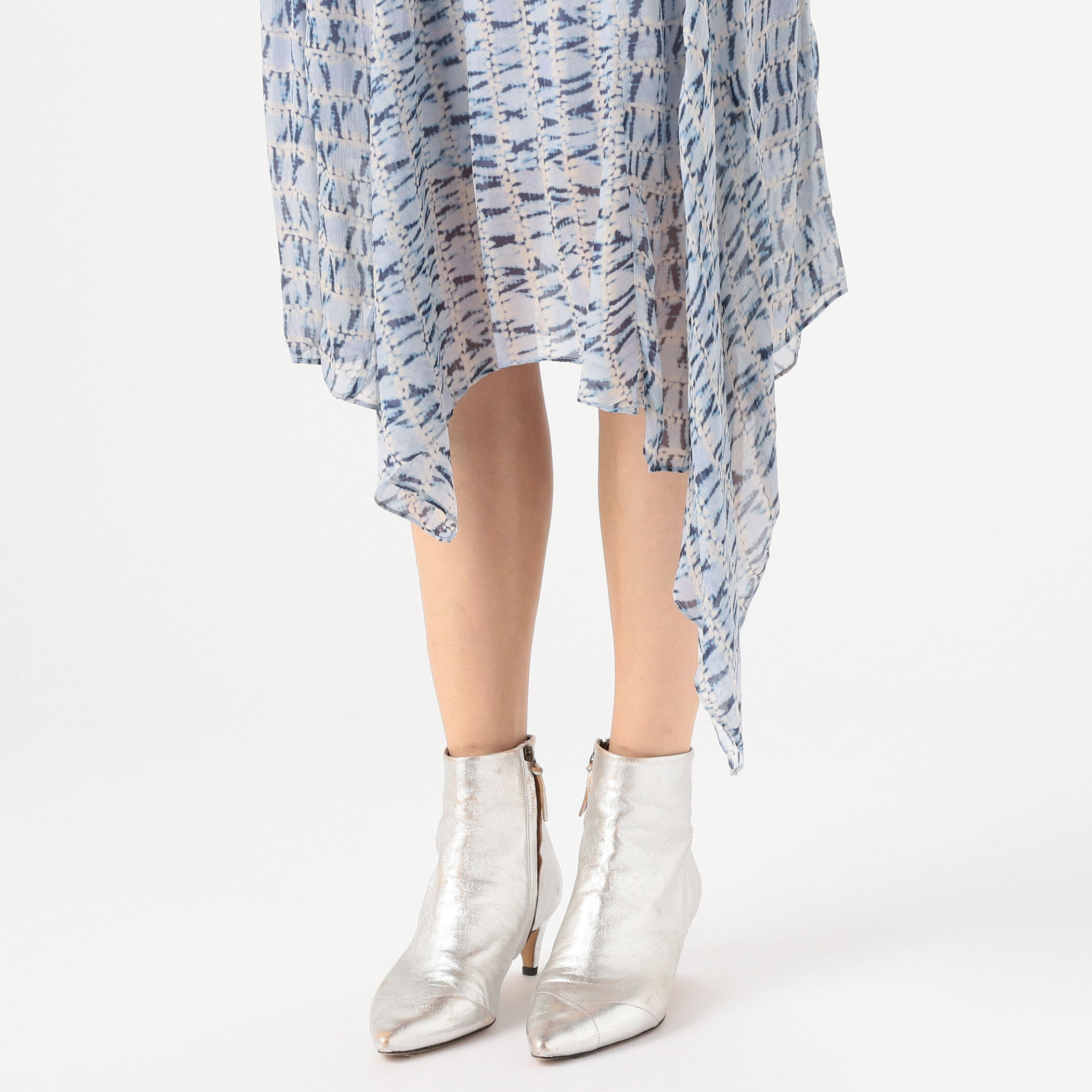 ISABEL MARANT ETOILE SOLEDA レーヨンプリント アシンメ