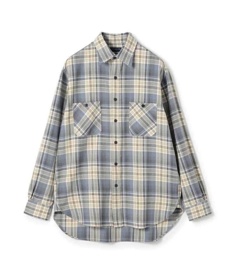 コットンビエラチェック ダブルポケット ロングスリーブシャツ