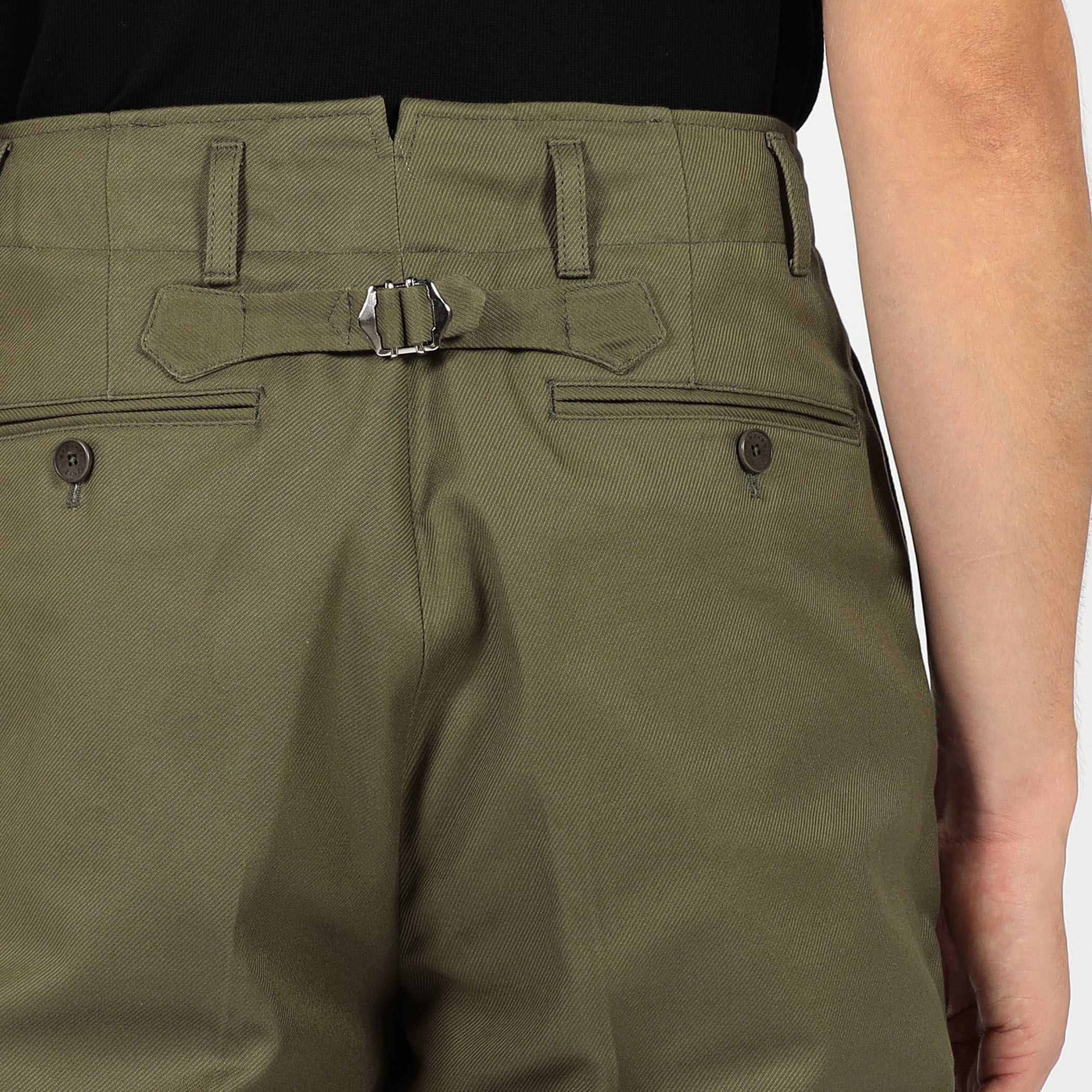 BERNARD ZINS SPENDER コットン シンチバック ワイドトラウザーズ