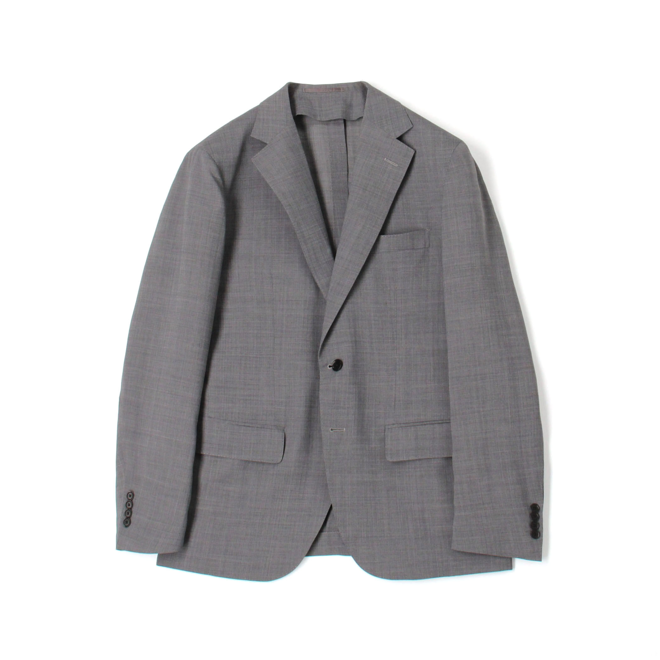 極美品 TOMORROWLAND ヘリンボーン S【参考価格￥83,600-】 □Super120'sウールポリエステル シングルブレステッド2B