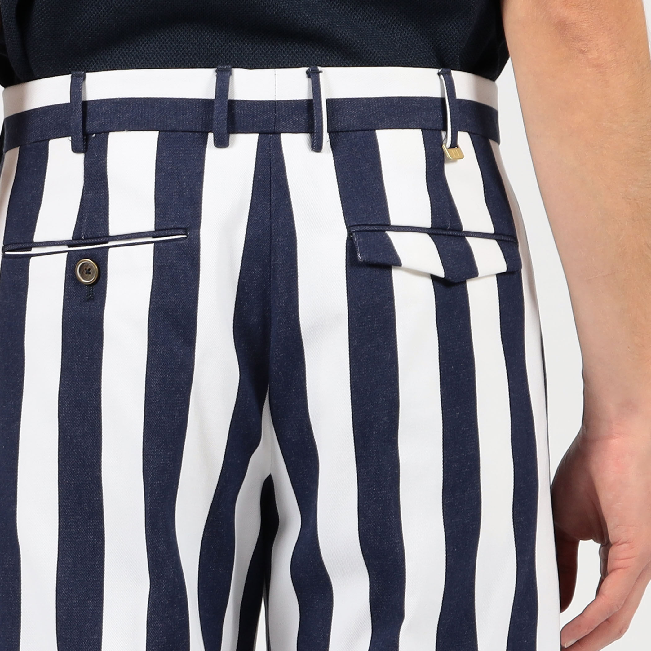 PT TRINO MICHEAL コットンストライプスラックス｜トゥモローランド